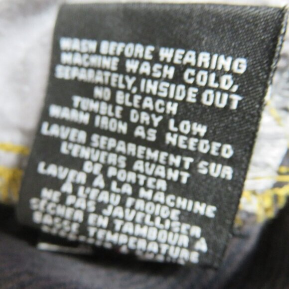 Volcom Skinny Jeans Black Brown Pinstripe Size 9 Straight Leg Logo - Picture 13 of 14